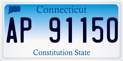 CT license plate AP91150