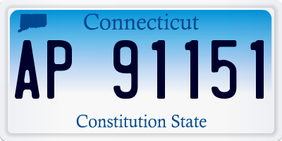 CT license plate AP91151