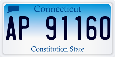 CT license plate AP91160