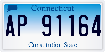 CT license plate AP91164