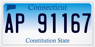 CT license plate AP91167