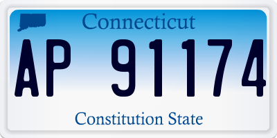 CT license plate AP91174