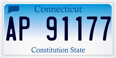 CT license plate AP91177