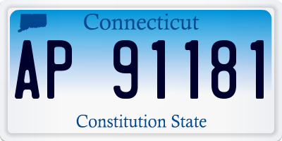 CT license plate AP91181