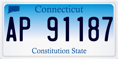 CT license plate AP91187