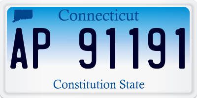 CT license plate AP91191