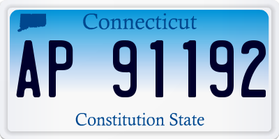 CT license plate AP91192