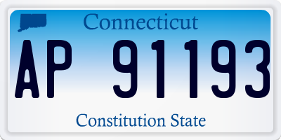 CT license plate AP91193