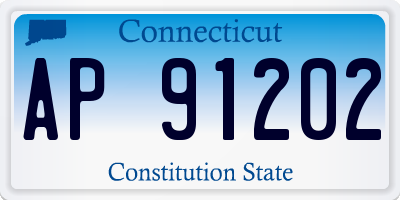 CT license plate AP91202