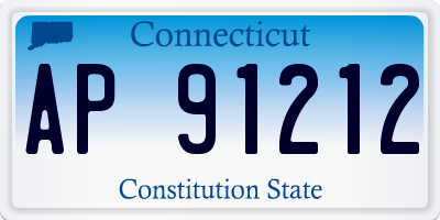 CT license plate AP91212