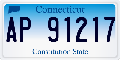 CT license plate AP91217