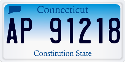 CT license plate AP91218