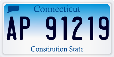 CT license plate AP91219