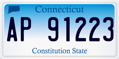 CT license plate AP91223