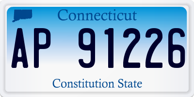 CT license plate AP91226