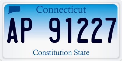 CT license plate AP91227