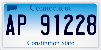 CT license plate AP91228
