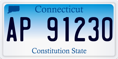 CT license plate AP91230