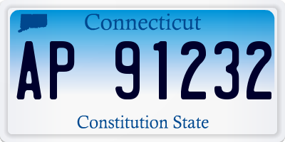 CT license plate AP91232