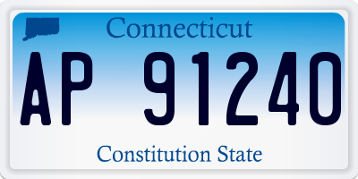 CT license plate AP91240