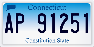 CT license plate AP91251