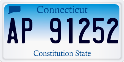 CT license plate AP91252