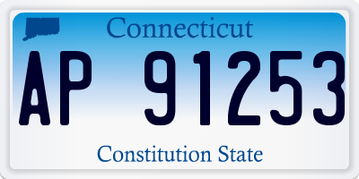 CT license plate AP91253