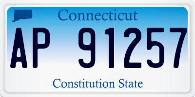 CT license plate AP91257