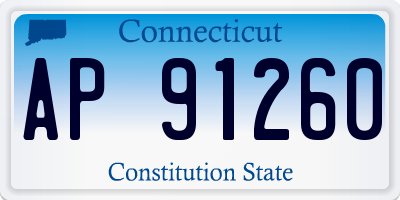 CT license plate AP91260