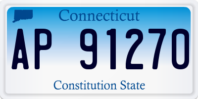 CT license plate AP91270