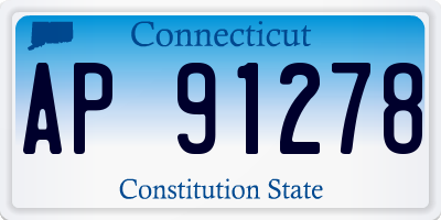 CT license plate AP91278