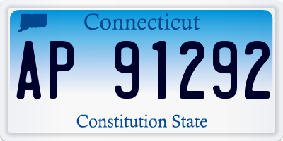 CT license plate AP91292