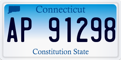 CT license plate AP91298