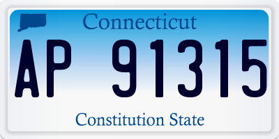CT license plate AP91315