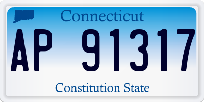 CT license plate AP91317