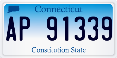 CT license plate AP91339