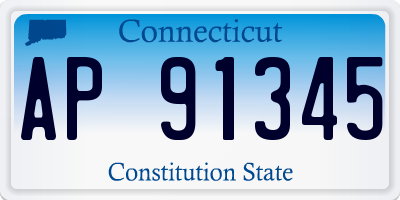 CT license plate AP91345
