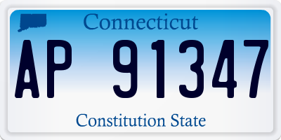 CT license plate AP91347