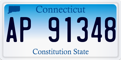CT license plate AP91348