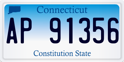 CT license plate AP91356