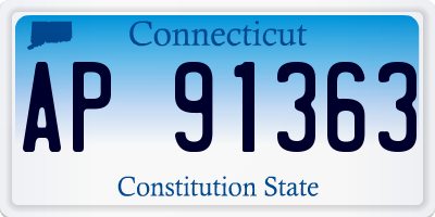 CT license plate AP91363