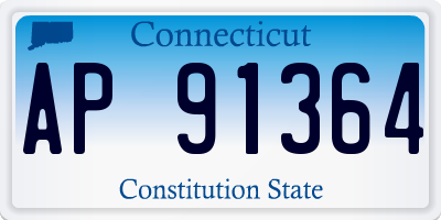 CT license plate AP91364
