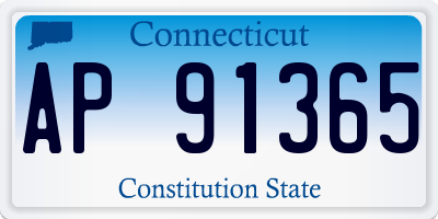 CT license plate AP91365