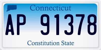 CT license plate AP91378