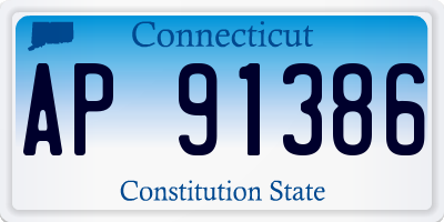 CT license plate AP91386