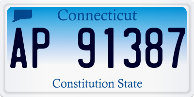 CT license plate AP91387