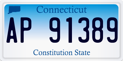 CT license plate AP91389