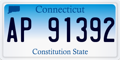 CT license plate AP91392