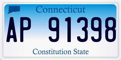 CT license plate AP91398