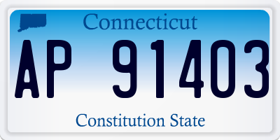 CT license plate AP91403
